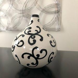Black and White Ceramic Vase